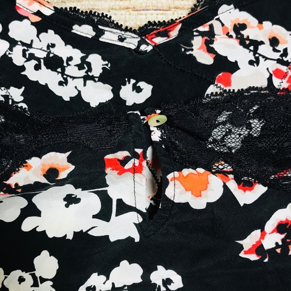 Bebe Floral and Lace Spaghetti Strap Camisole - Picture 4 of 5